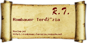 Rombauer Terézia névjegykártya