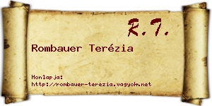 Rombauer Terézia névjegykártya